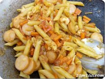 Fried Shrimp Pasta