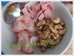 Stir fried chicken with cashew nuts Ingredients Part II