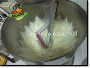 Vanilla ButterCream Frosting in Mixer Bowl