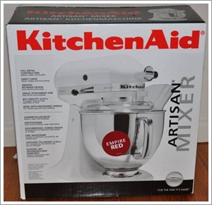 KitchenAid Artisan 5 Quart Stand Mixer Box